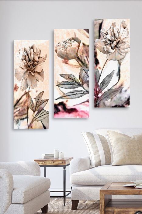Wallity Cuadro Decorativo de MDF Multicolor (3 Piezas)